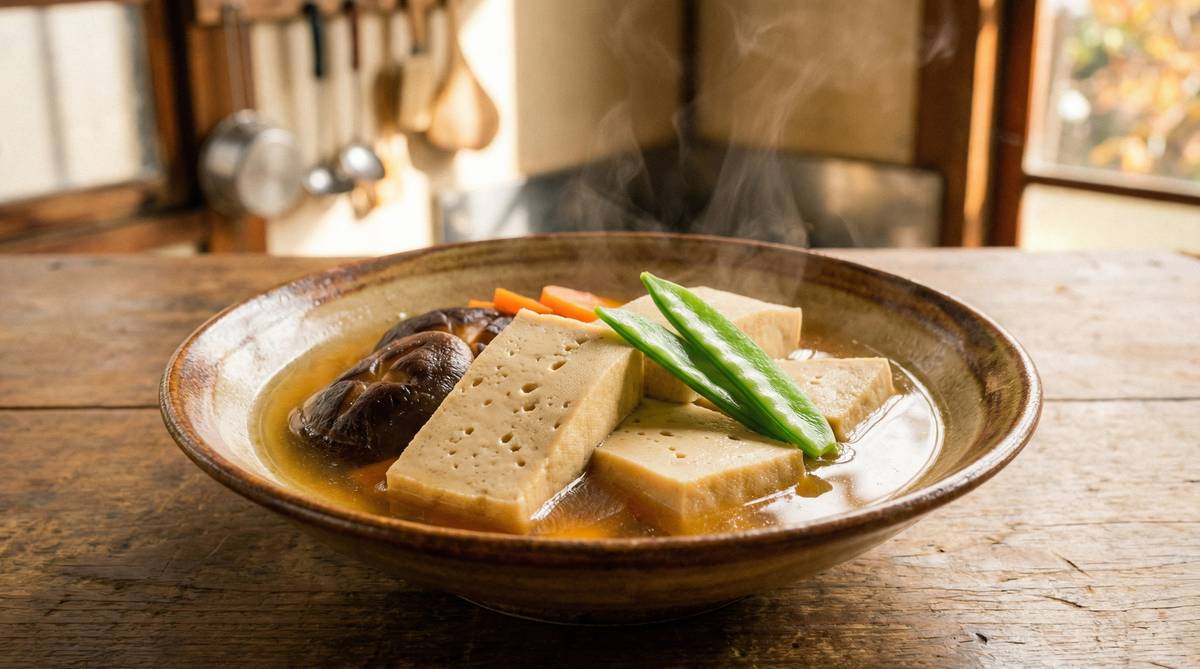 高野豆腐と干ししいたけの含め煮