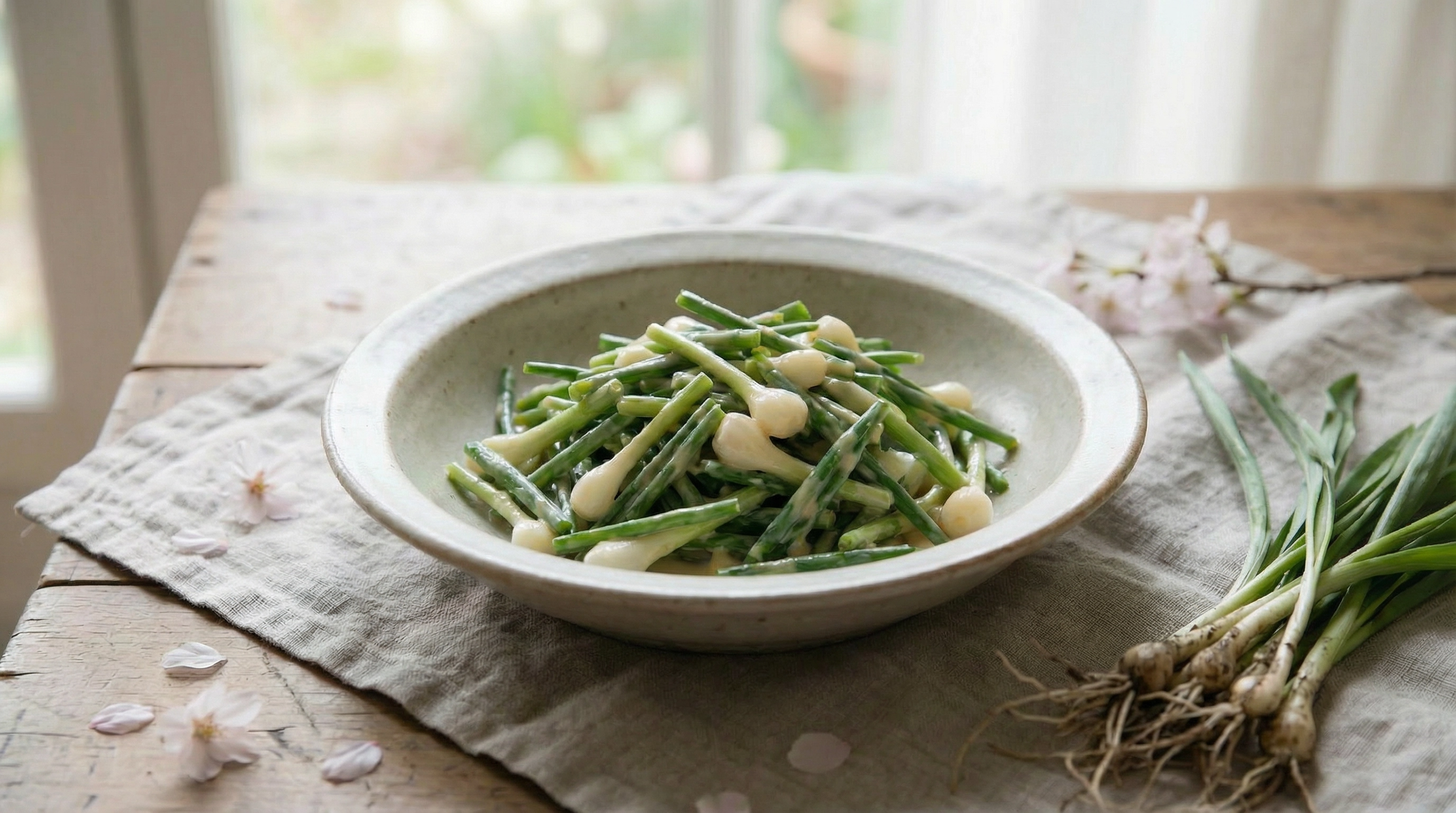 野蒜の酢味噌あえ