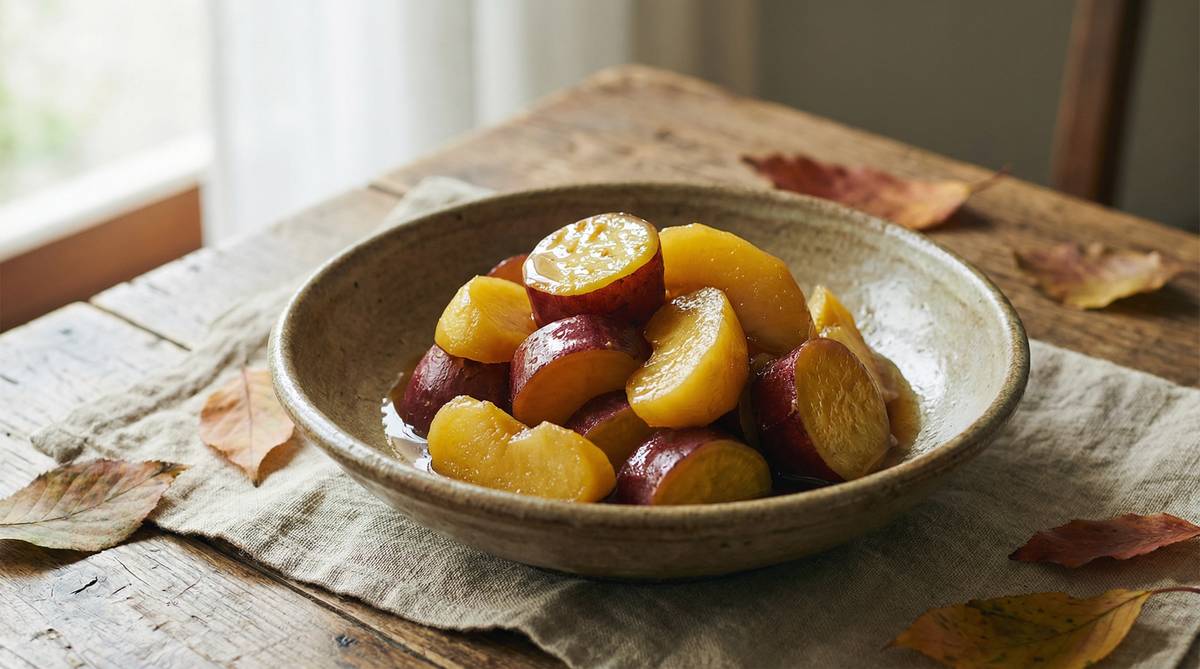 さつまいもとりんごの甘煮