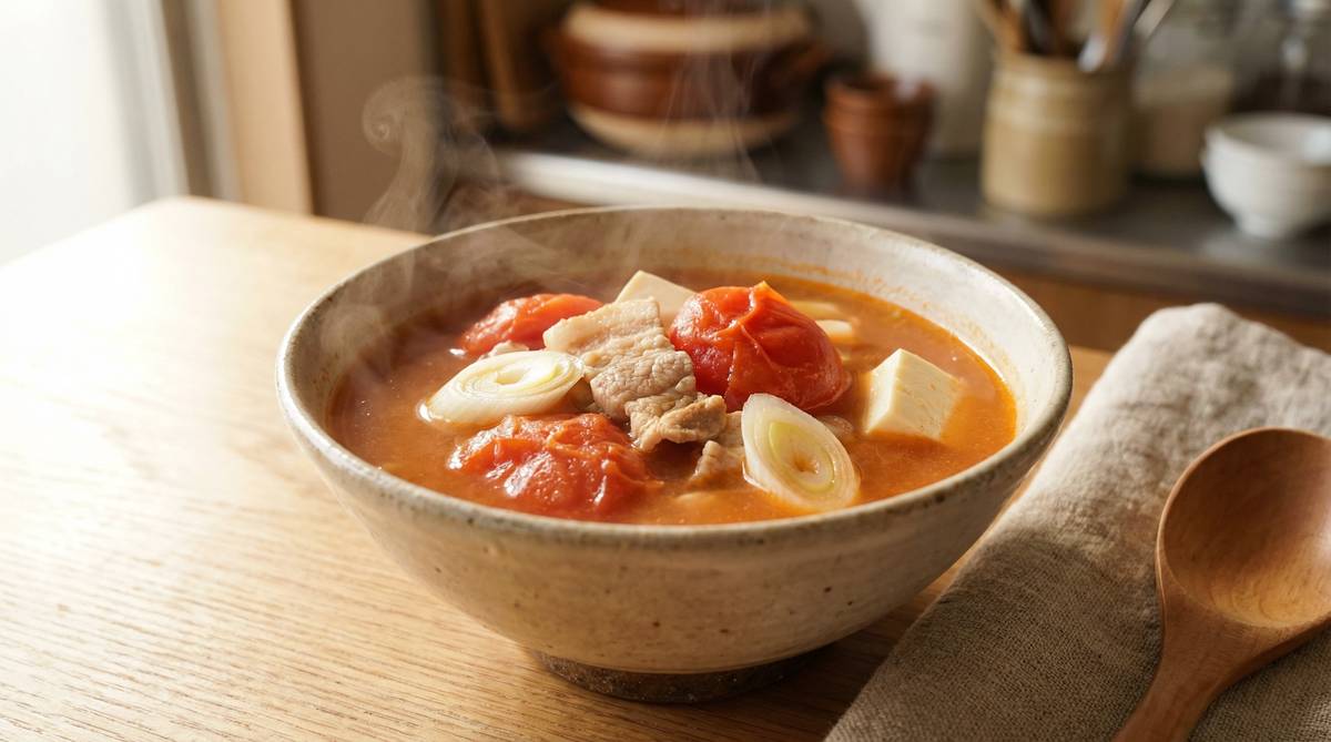 トマト豚汁